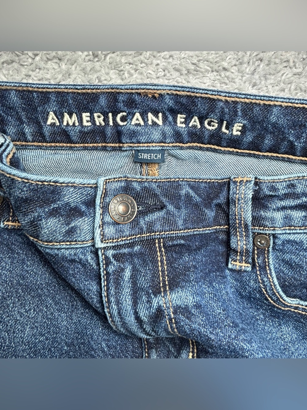 AMERICAN EAGLE Jeans Womens 10 Short Skinny Stretch Dark Classic Clean Modest - Picture 3 of 7